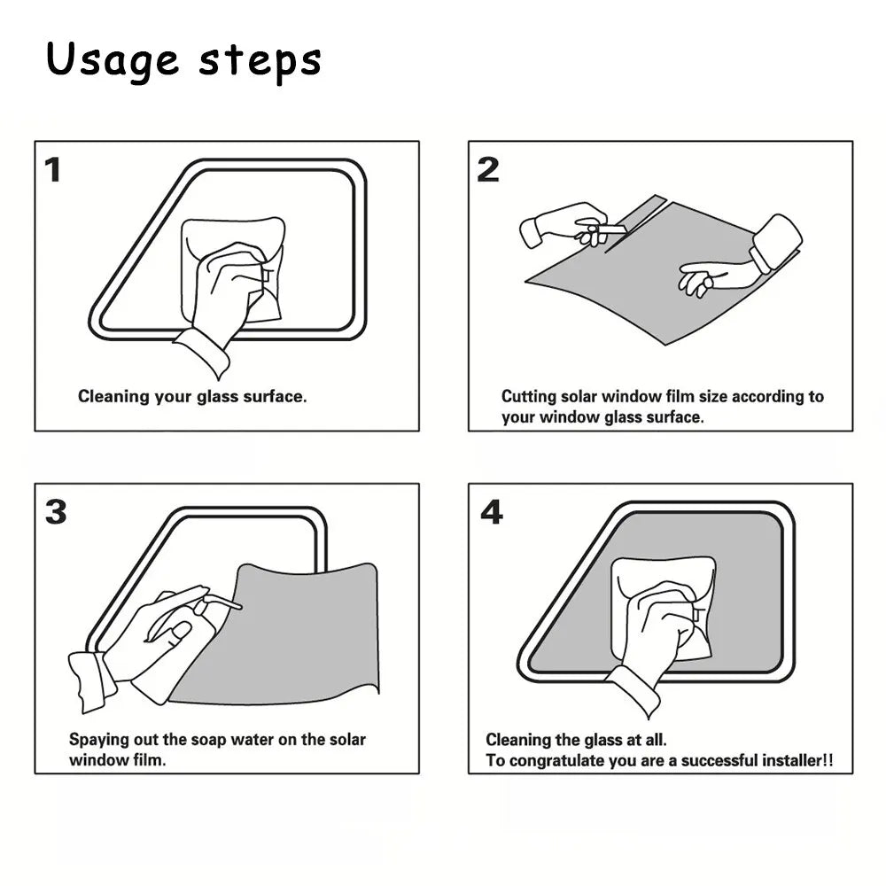 3Mx50CM VLT Black Car Window Foils Tinting Film Home Window Glass