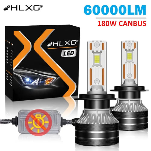 K5C H7 LED 60000LM Headlights Canbus 8000K H1 H4 H11 9012 HIR2 H8 H9