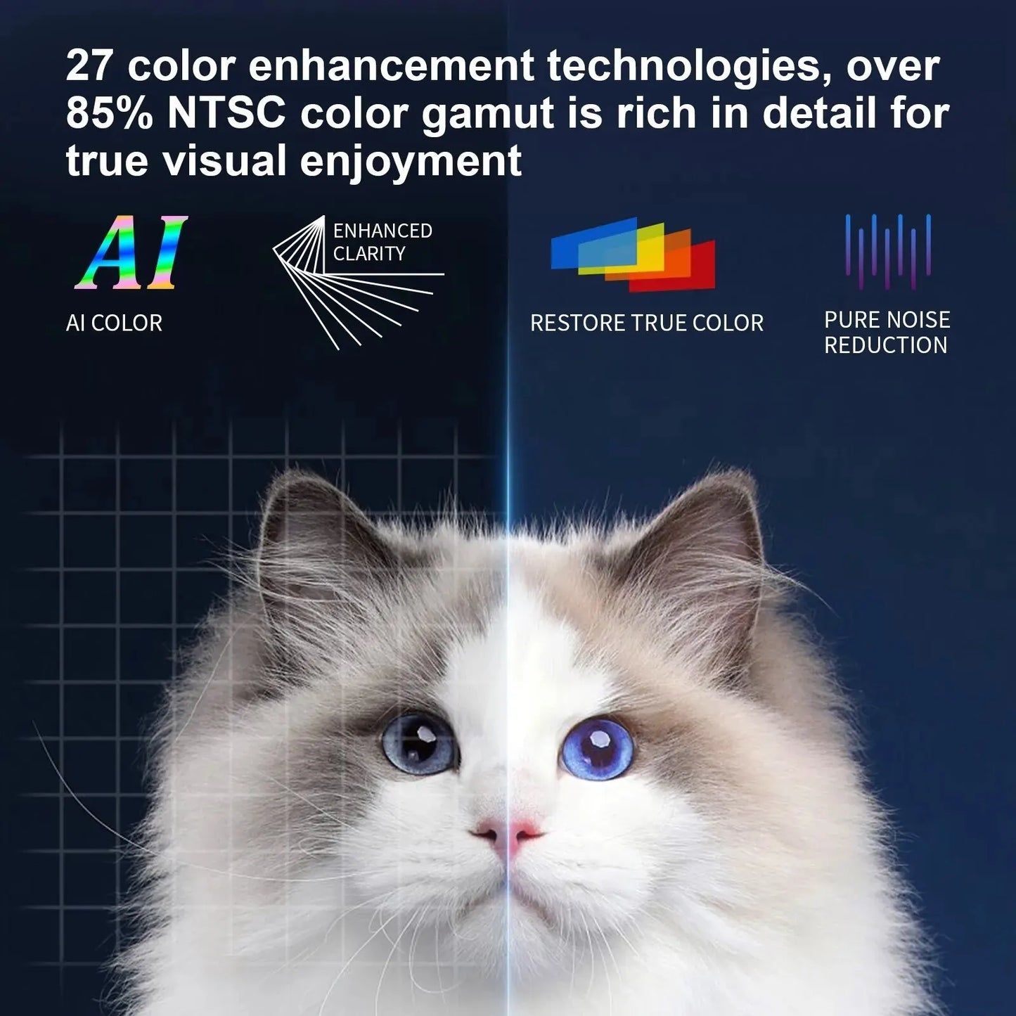 HONGTOP S30MAX Android Wifi 4k Smart Portable Projector with WiFi and