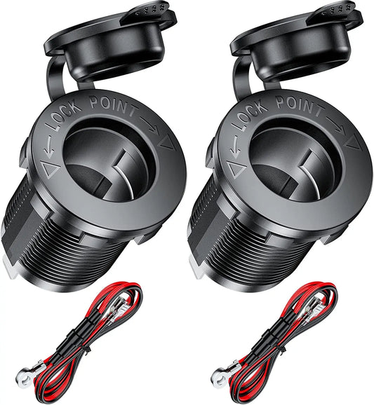 12V cigarette lighter socket waterproof socket replacement DIY kit is