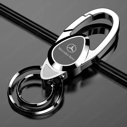 Metal Leather Key Ring Key Chain For Mercedes Benz W203 W204 W205 W210