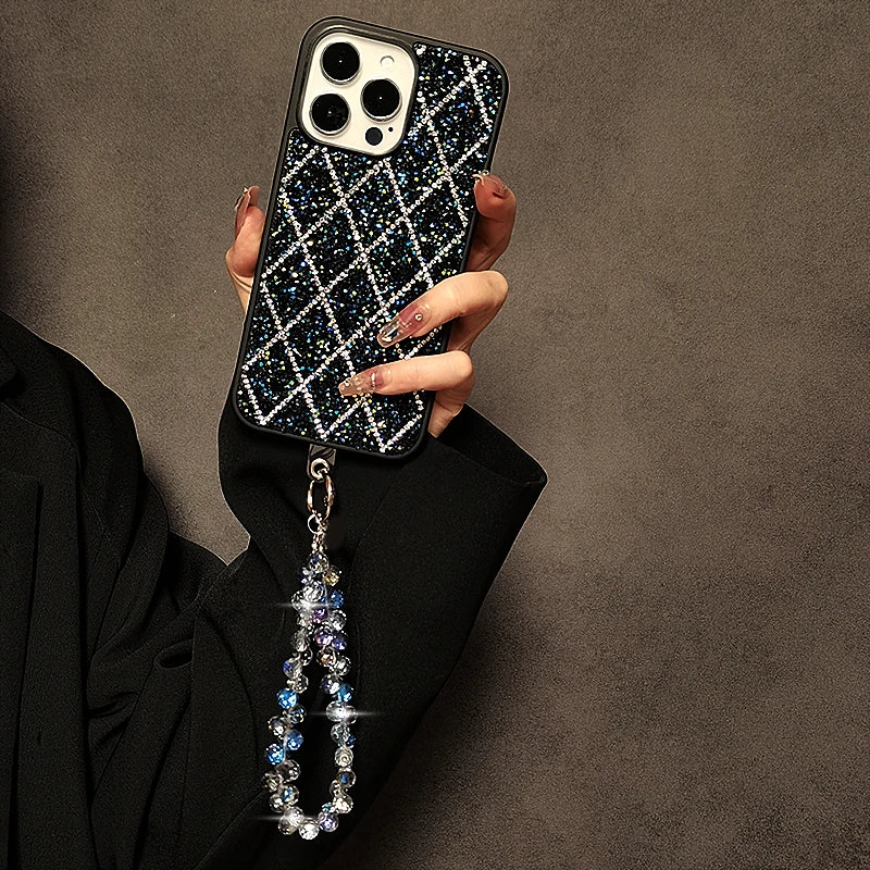 Luxury Glitter Crystal Diamond Wrist Strap Phone Charm Keychain