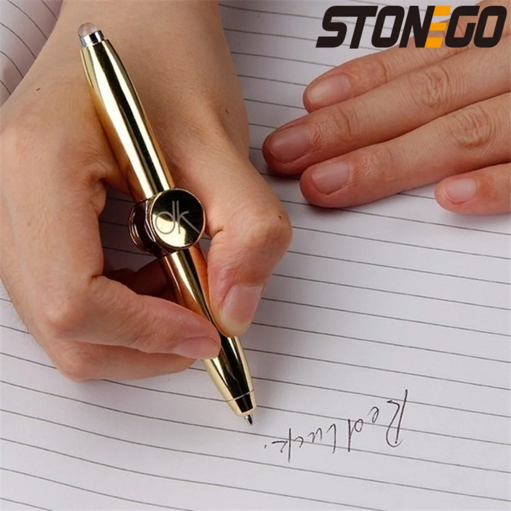 STONEGO Relieve Stress Spinner Pen Gyroscope Decompression Light Ball
