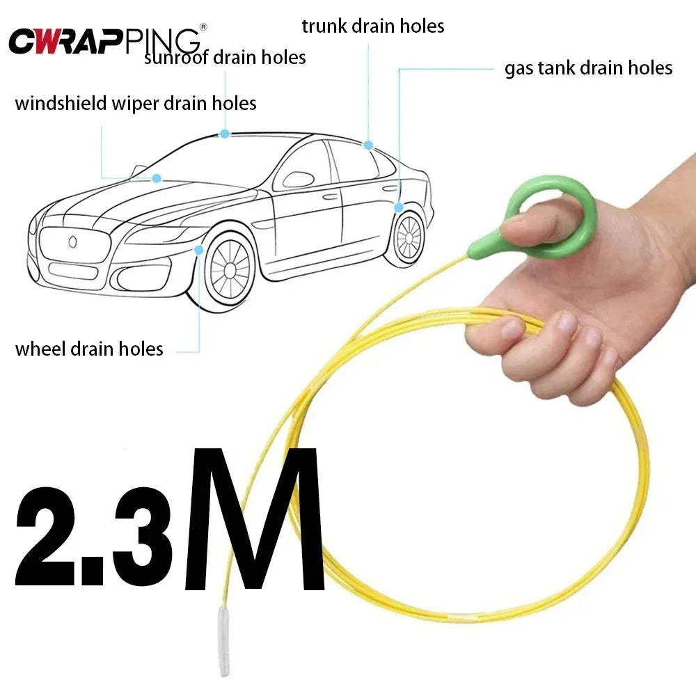 2.3m Car Sewer Unclogger Cleaning Brush Car Sunroof Long Hose Drain