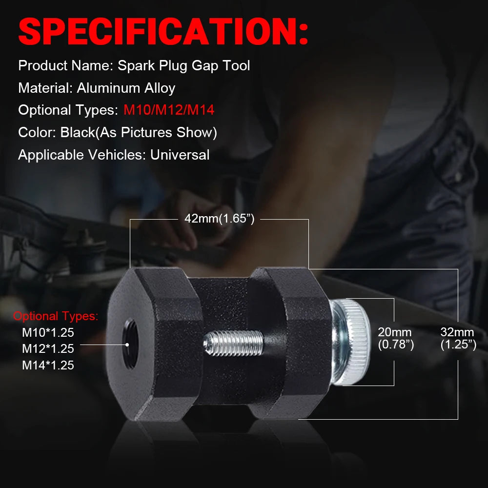 1PCS Universal Engine Spark Plug Gap Tool Gapper Gapping Sparkplug