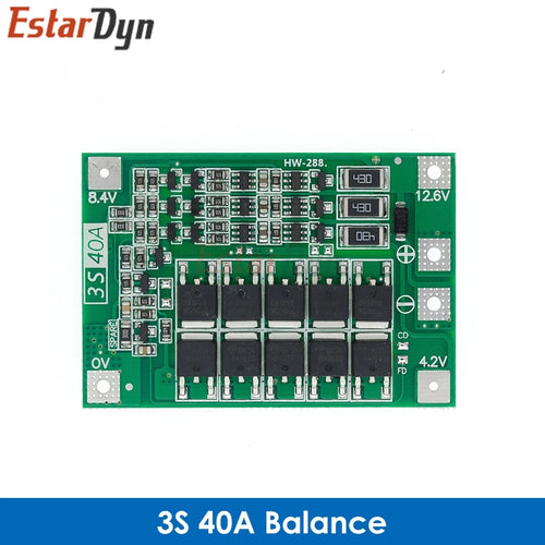 2S 3S 4S 5S Li-ion Lithium Battery 18650 Charger BMS 20A 25A 30A 40A