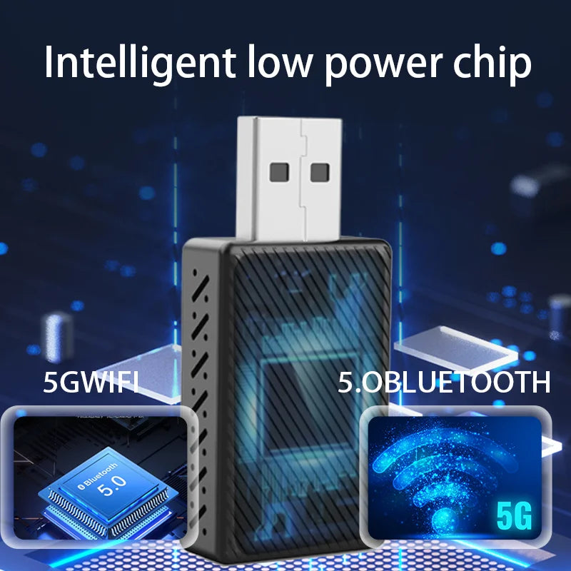 2 in 1 AI Box Mini Wired to Wireless Carplay&Android Auto Compatible