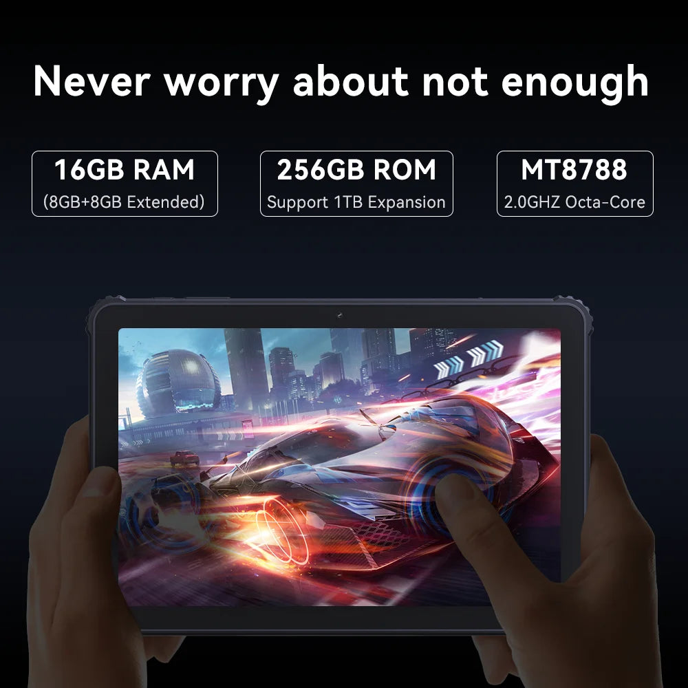 Cubot TAB KINGKONG, Rugged Tablet Android 13, IP68 Waterproof, 16GB