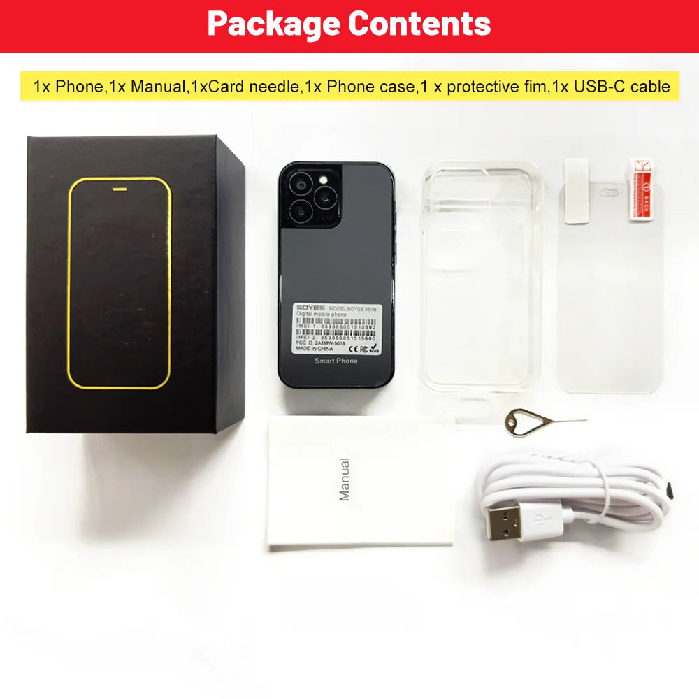 SOYES XS16 Mini 4G LTE Android10.0 3GB Smartphone  RAM 64GB ROM 3"