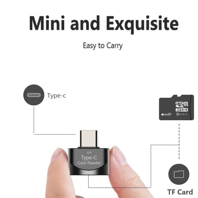 Type C To Micro-SD TF Adapter OTG USB Adapters Smart Memory Card