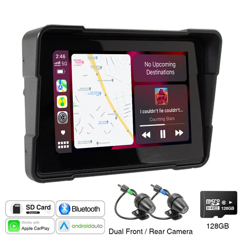 Universal 5 inch Motorcycle Wireless Apple Carplay Android Auto