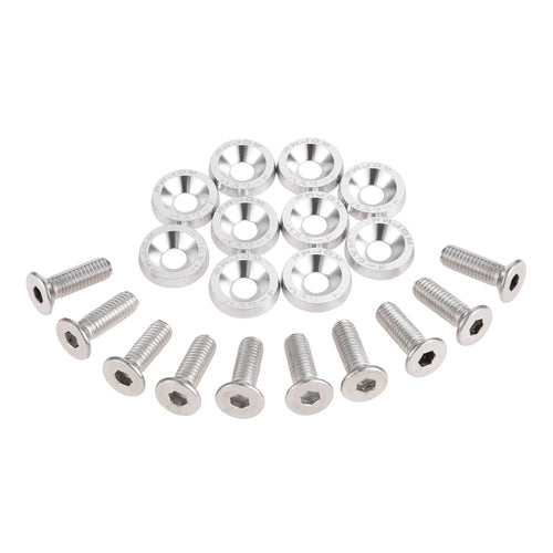 M6 Anodized Aluminum Fender Screw Washers Bolts for Automobile Fender