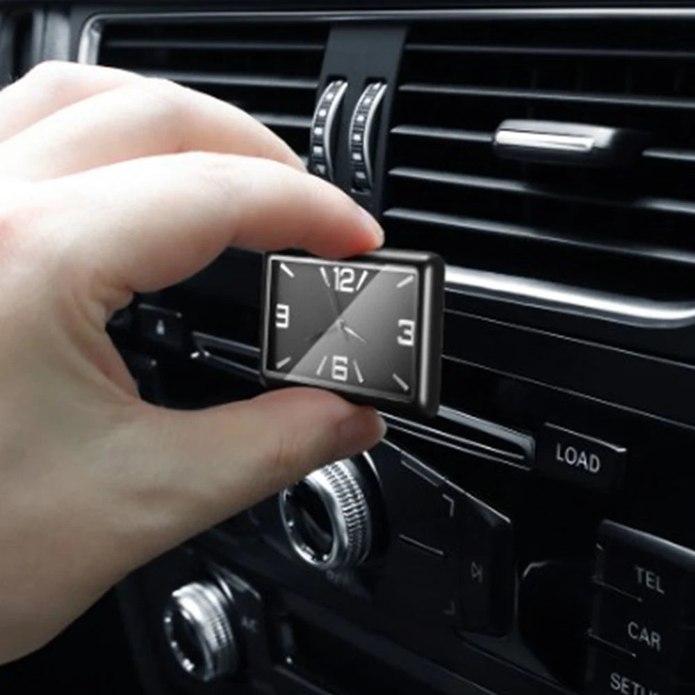 Auto Fashion Square Watch Car Clock Interior Decoration Self-adhesive