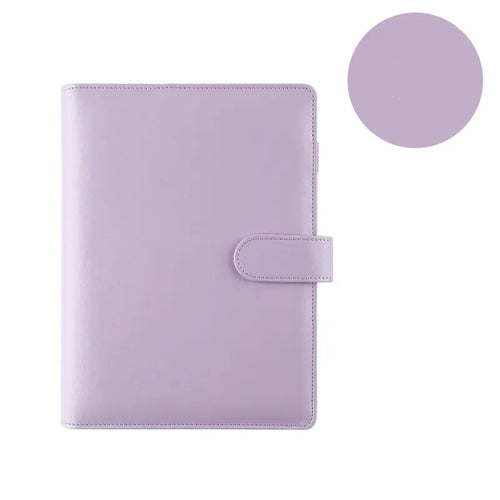 Macaroon Color A6/A5 PU Leather DIY Binder Notebook Cover Diary Agenda