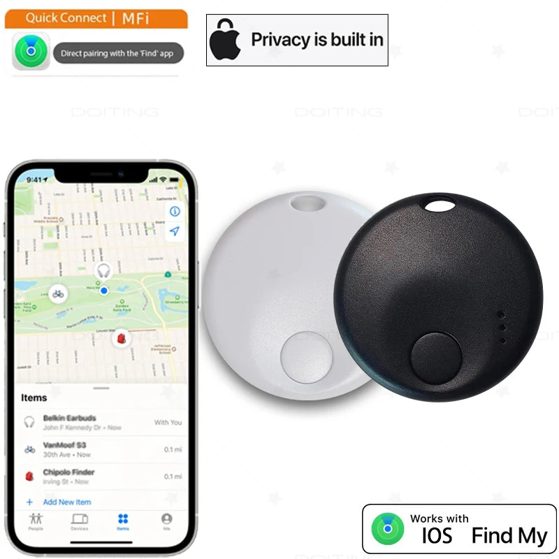 New Mini Smart Tag, Bluetooth Luggage Tracker. Works with Apple Find