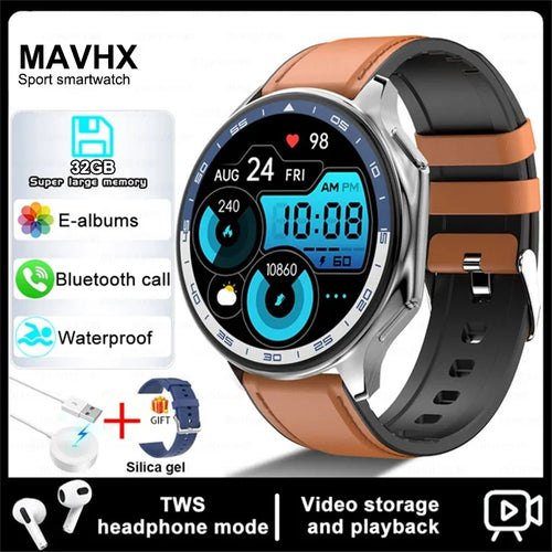 2024 New For OPPO Watch X Smart Watch Men 4G Memory MP4 Music Video 3D