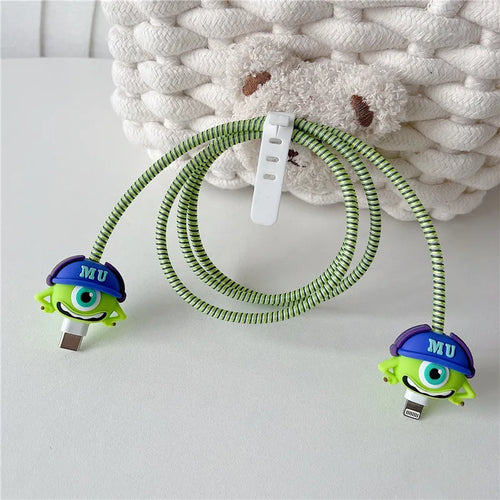 4Pcs/Set 1.4m Data Line Cable Winder Protection Cable Spring Rope