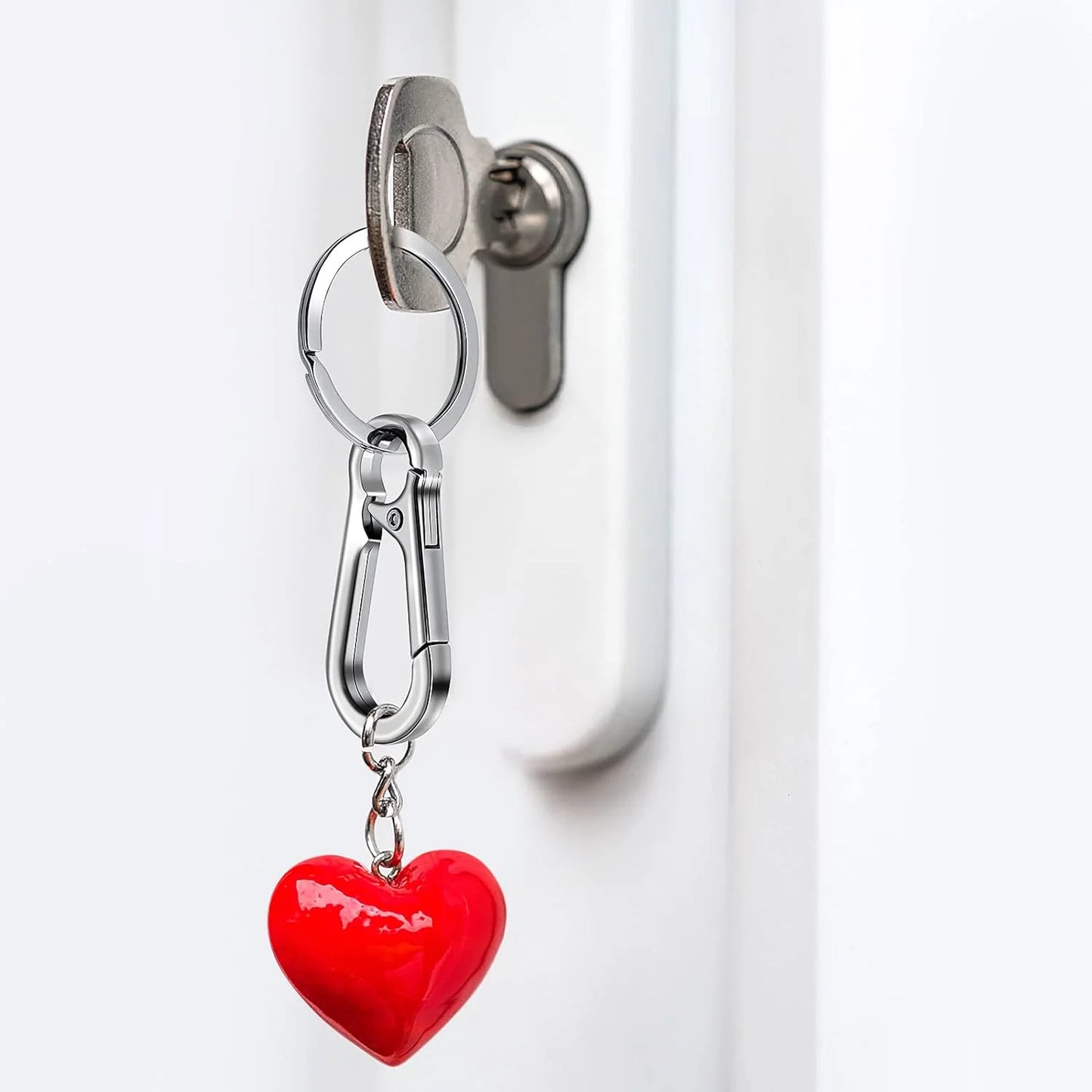 4Pcs Carabiner Clip Keychain Metal Carabiner Shape Key Ring Keyring