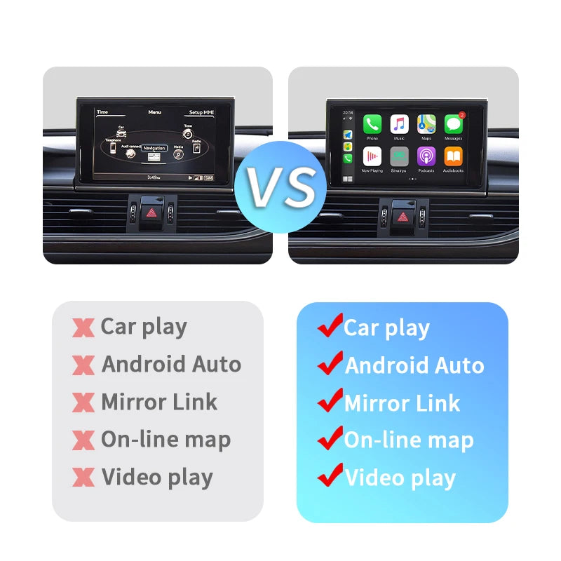 Sinairyu Wireless Apple CarPlay for Audi A1 A3 A4 A5 A6 A7 A8 Q2 Q3 Q5
