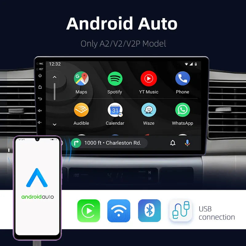 2Din Android 7"/9"/10" QLED IPS Car Radio Autoradio 2 Din Universal