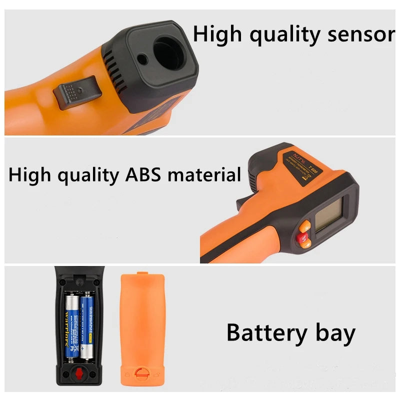 NJTY T400 T400A T600 T600A Digital Infrared Thermometer Laser
