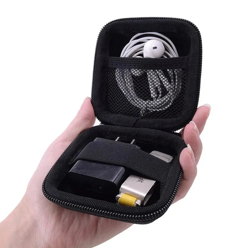Portable Earphone Storage Bag Data Cable Organizer Bag Multifunctional