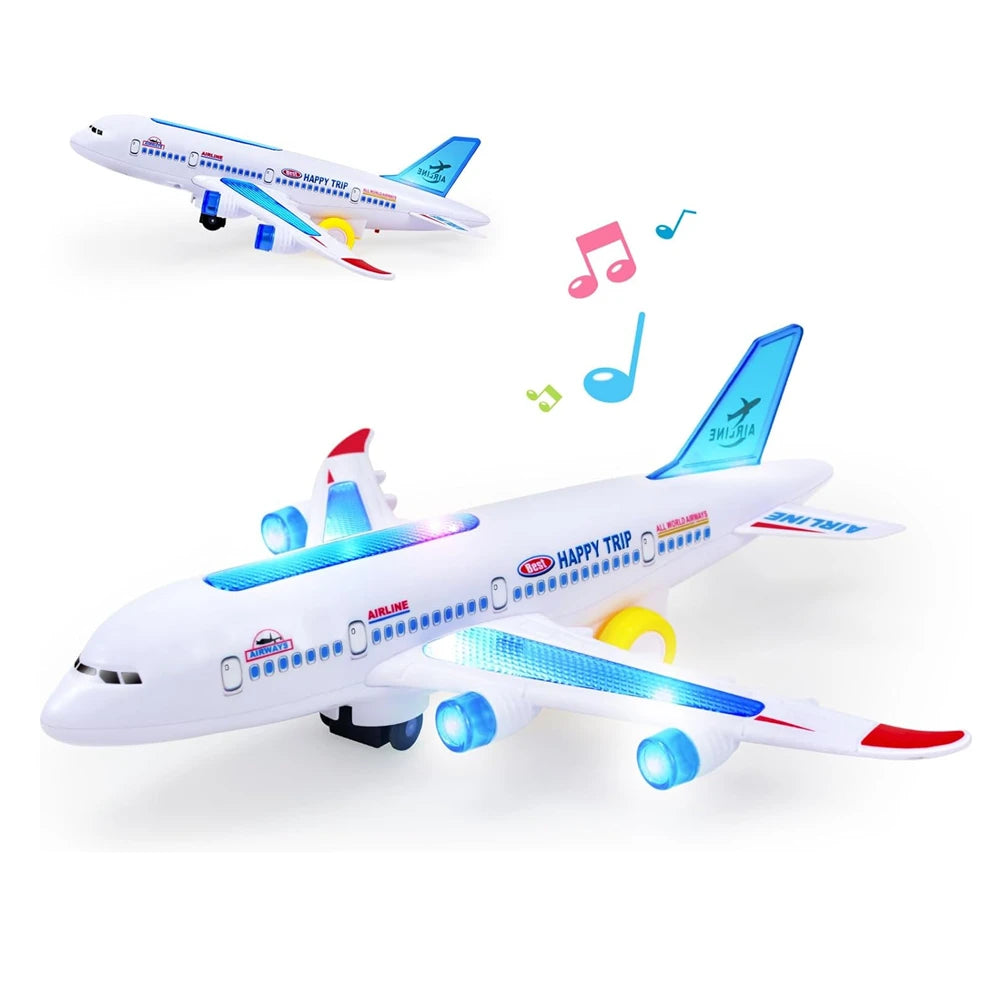 Electronic Aeroplane Toy with Music Autopilot Flash Sound Aircraft