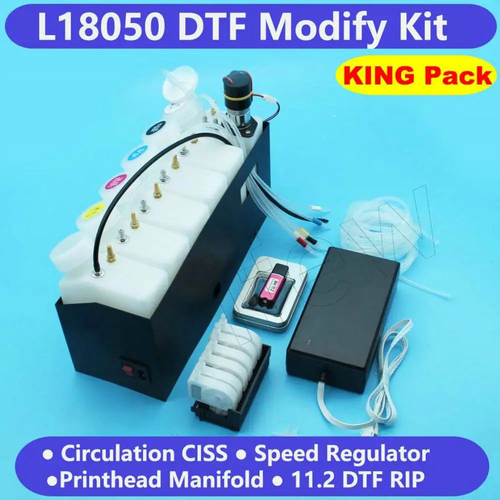 L8050 L18050 DTF CISS Modify Ink System Kit Full Set For Eco-Tank