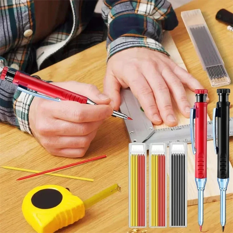 2.8mm Solid Carpenter Mechanical Pencil With Sharpener For Woodworking