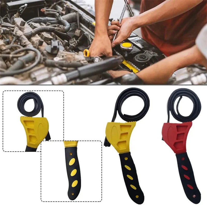 1Pcs 6inch Belt Wrench Oil Filter Puller Strap Spanner Chain Wrench