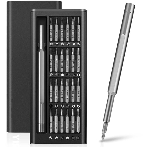 Magnetic Precision Screwdriver Set, 25 In 1 With 24 Piece Mini Pocket