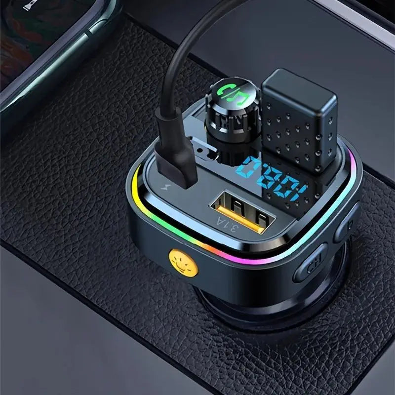 Bluetooth 5.0 FM Transmitter Handsfree Car Radio Modulator MP3 Player