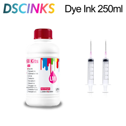250ml Universal Dye Ink BK C M Y Kit Compatible For HP Canon Epson