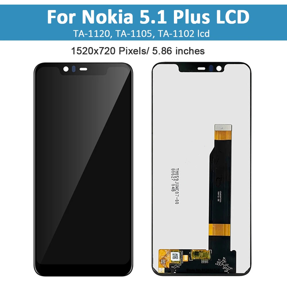Original 5.8" LCD For Nokia 5.1 Plus LCD Display Touch Screen