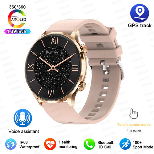 2025 New Smartwatch Women AMOLED HD Screen Always On Display Bluetooth