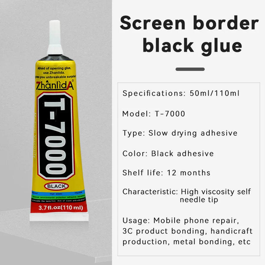 T7000 Black Contact Cellphone Tablet Repair Adhesive Zhanlida Strong
