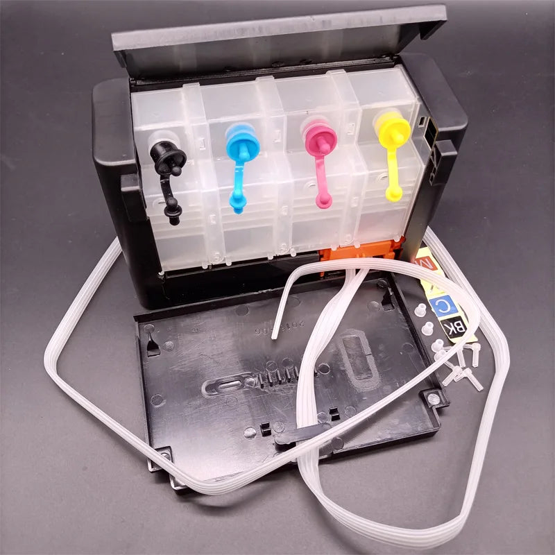 4 Color Printer Empty Tank Box Replacement Kit DIY CISS Refill Case