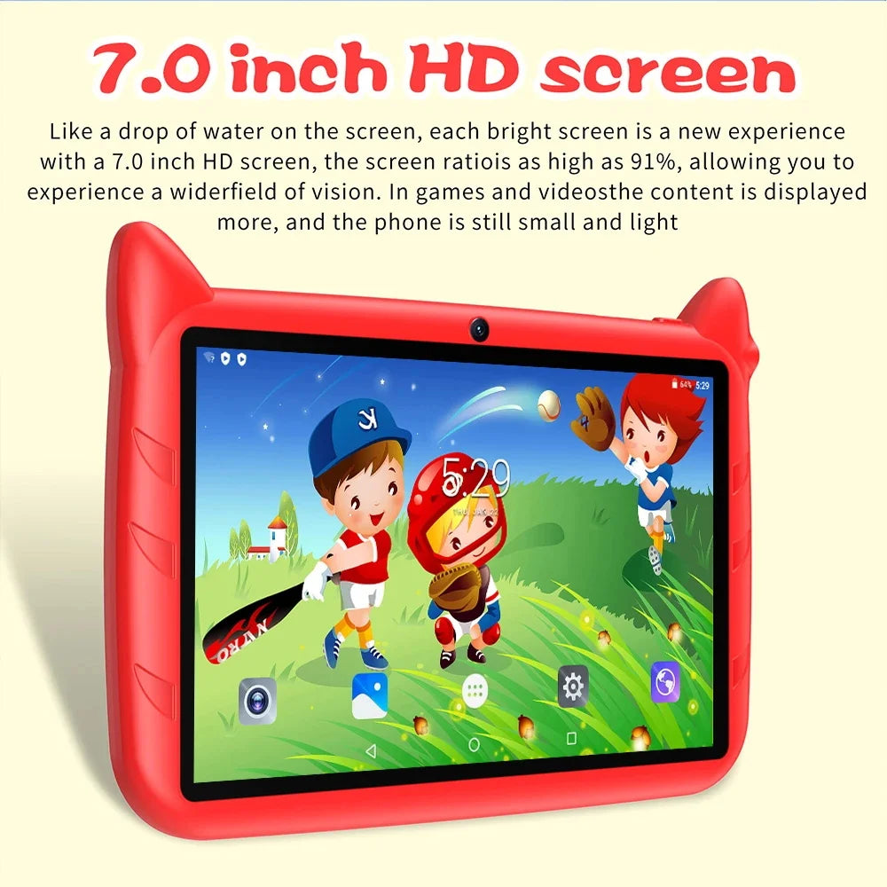 2024 New 7-inch WIFI Children's Tablet Four Core 4GB RAM 64GB ROM Game