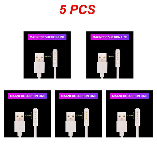 2 Pin 4 Pins USB Charging Cable Universal Smart Watch Charger Magnetic