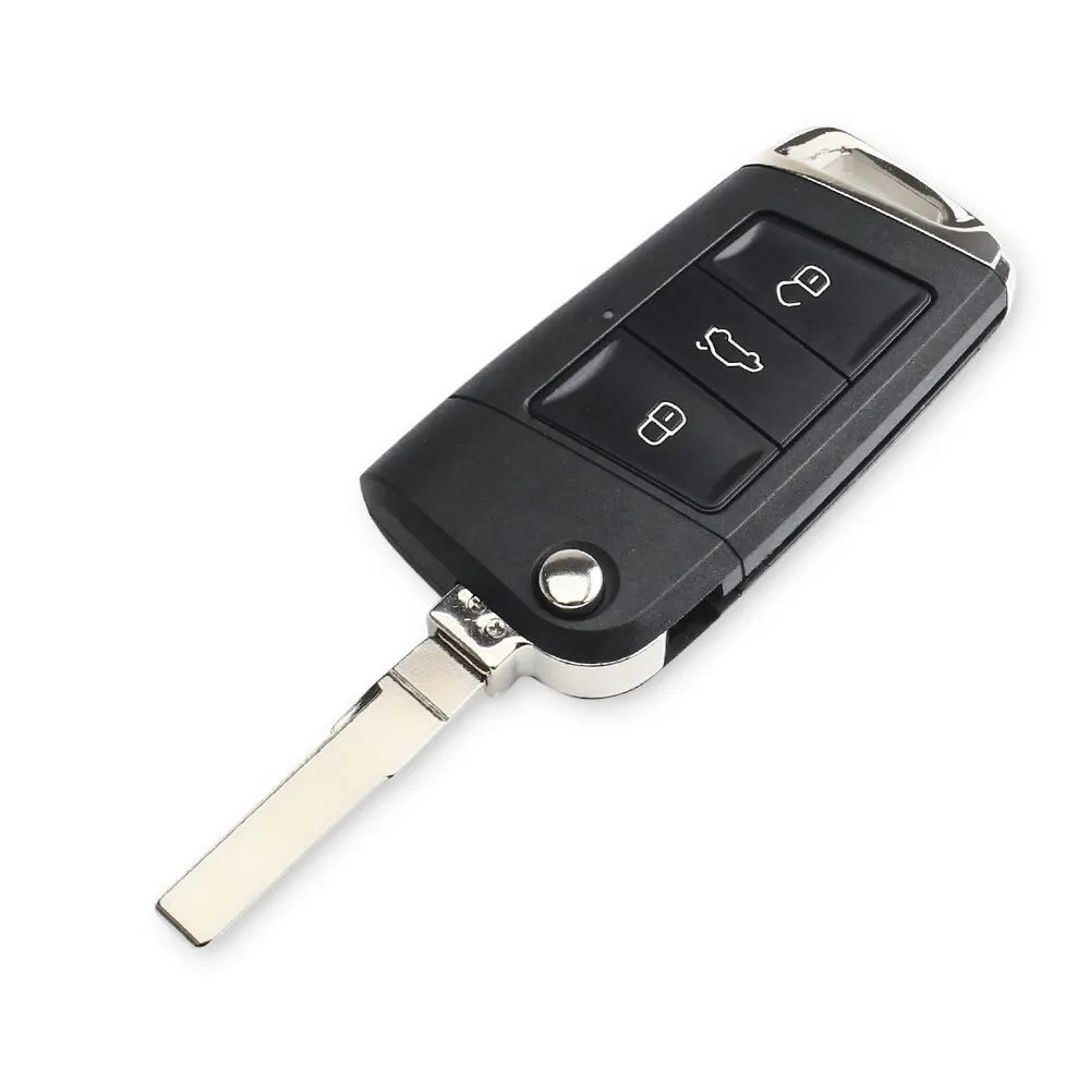 Modified 3 Buttons Remote Flip Folding Car Key Shell Case For VW Golf
