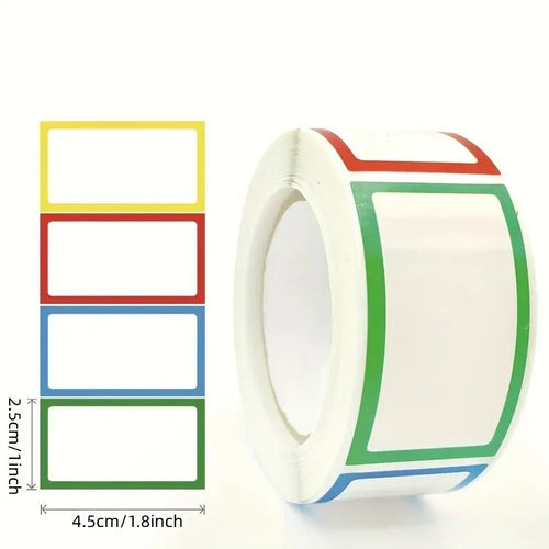 250pcs Waterproof Blank Self Adhesive Assorted Stickers Removable