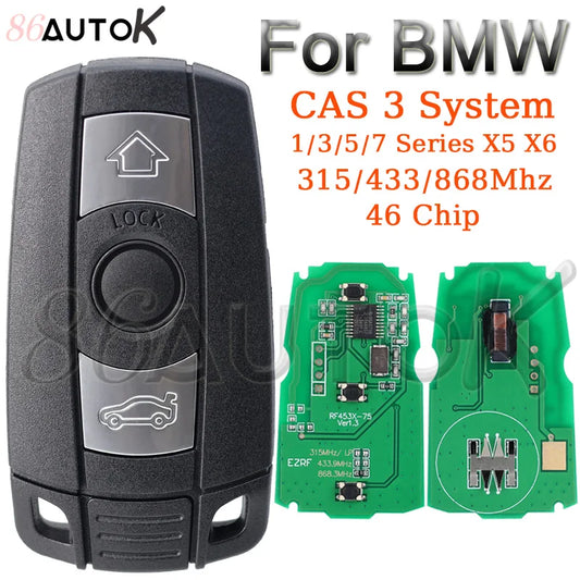 Car Remote Control Key for BMW CAS 3 System 1/3/5/7 Series X5 X6 E60