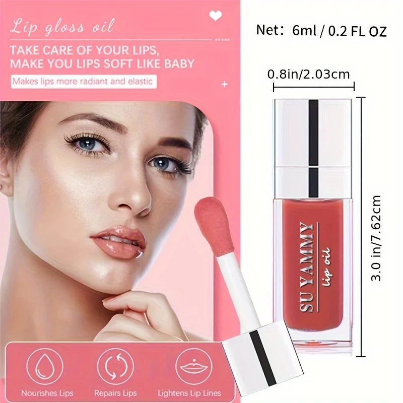 Hydrating Lip Glow Oil, Plumping Lip Gloss, Moisturizing Lip Oil