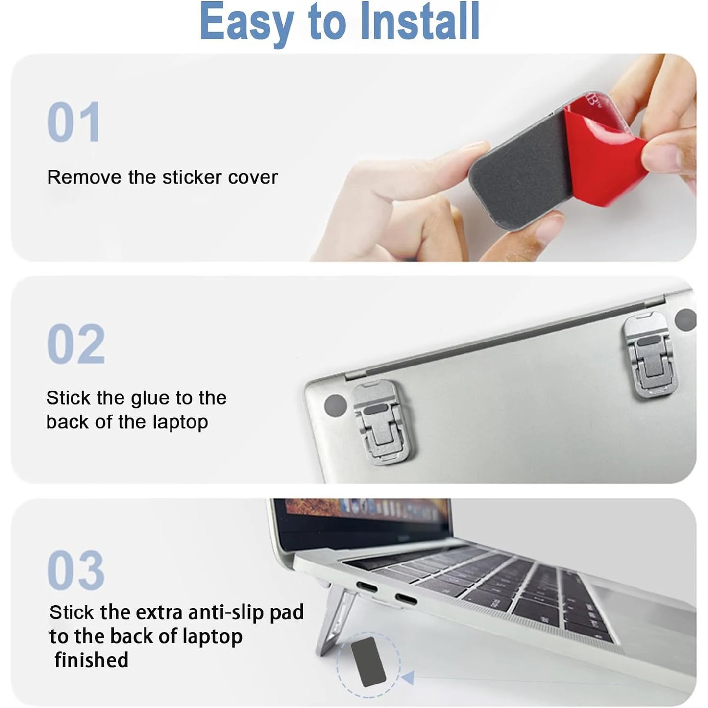 2pcs/Set Foldable Laptop Stand Portable Notebook Support Holder