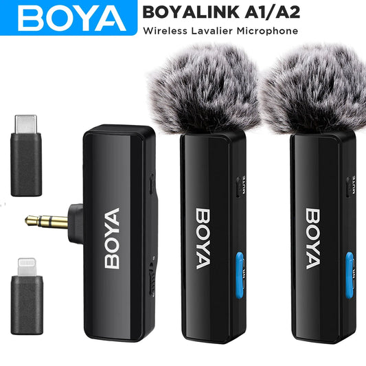 BOYA BOYALINK A Wireless Lavalier Lapel Microphone for iPhone Android