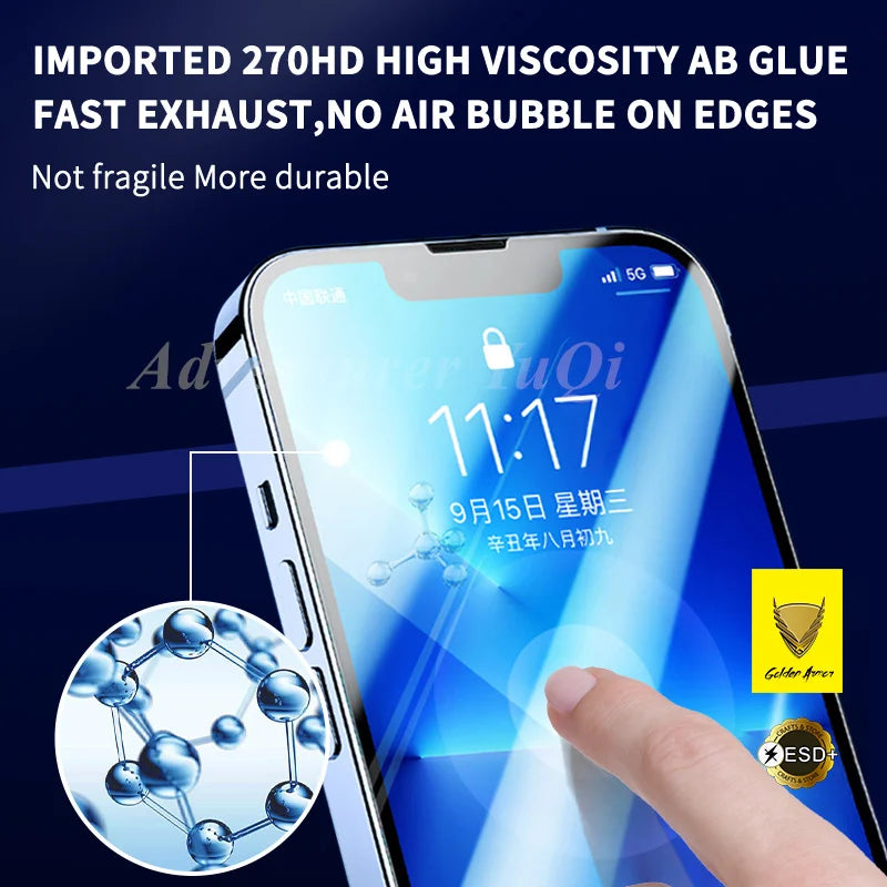 2pcs Premium Tempered Glass For iPhone 16 15 14 13 12 11 Screen