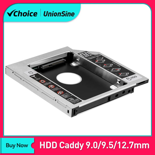 UnionSine 9.0 9.5 12.7mm HDD Caddy SATA 3.0 for 2.5'' SSD Case Hard