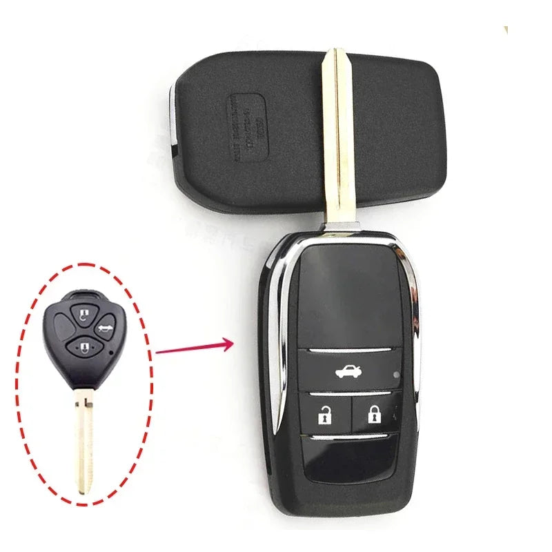 New Car Key Shell Modified Flip Folding Remote Key Case Shell for