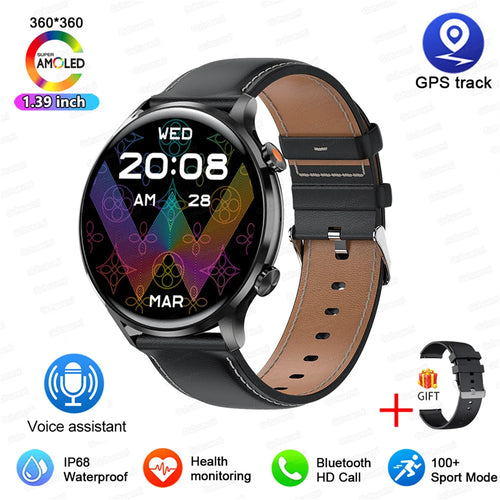 2025 New Smartwatch Women AMOLED HD Screen Always On Display Bluetooth