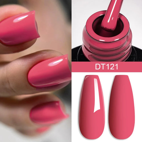 MEET ACROSS 7ml Red Gel Nail Polish Crystal Semi Permanent Soak Off UV